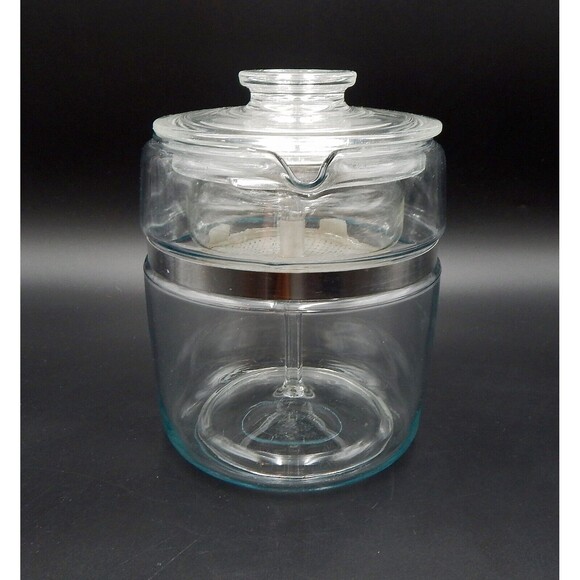 Pyrex Glass 9 Cup Coffee Pot Flameware Percolator Complete #7759-B - Picture 2 of 15